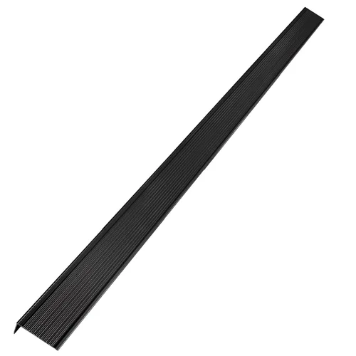 10 protectores de nariz de aleación de aluminio para escaleras, tiras antideslizantes de 2 x 0.75 x 48 pulgadas para escaleras y borde de piscina