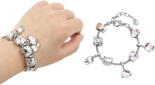 Miniatura 5 de Bonita pulsera con dije para mujeres y niñas con estilo de gatito, esta pulsera de cadena para niños es perfecta para niñas y es un regalo