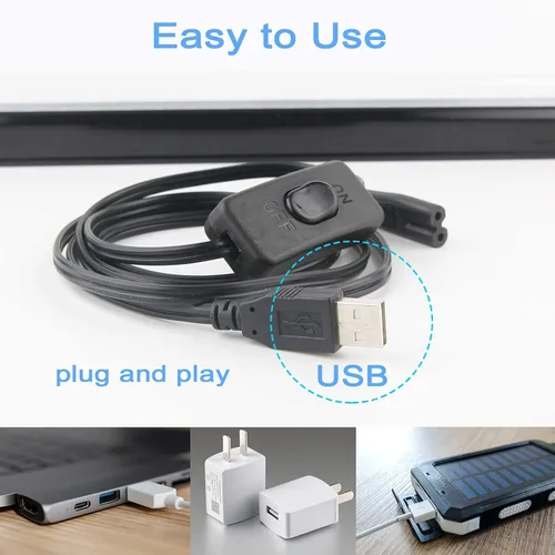 Miniatura 8 de Barra de luz LED negra, tubo de luz negra UV USB de 10 W, 1 pie, suministros de fiesta que brillan en la oscuridad para decoraciones de Halloween
