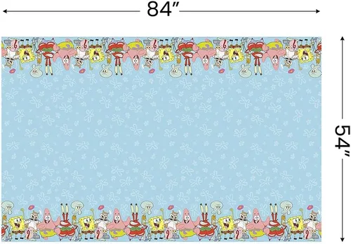 Miniatura 2 de Spongebob Squarepants - Mantel rectangular de plástico, 54 x 84 pulgadas, ideal para cumpleaños y fiestas de niños