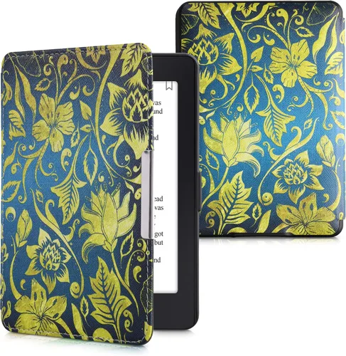 Miniatura 22 de kwmobile Funda compatible con Amazon Kindle PaperWhite - Funda para lector electrónico - Azul pez pequeño/azul claro/blanco