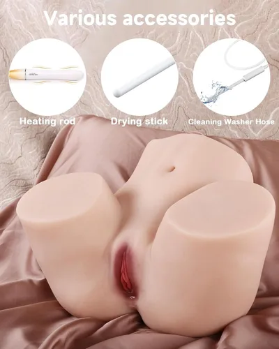 Miniatura 4 de Masturbador masculino de 19.84 libras, coños de bolsillo, textura de piel realista, suave culo grande y coño, juguete sexual para adultos, vagina