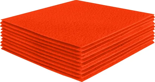 Miniatura 17 de FabricLA Hojas de fieltro acrílico para manualidades, cuadrados de fieltro precortados suaves de 4 x 4 pulgadas (3.9 in x 3.9 in), utiliza hojas