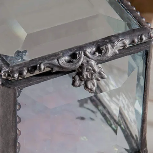 Miniatura 6 de J Devlin - Joyero decorativo de cristal biselado, caja 153