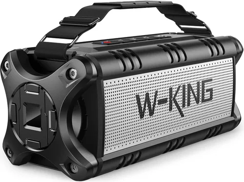 Miniatura 10 de Altavoces Bluetooth, W-KING Altavoz Bluetooth portátil fuerte de 50 W de graves profundos, IPX6 impermeable para exteriores con sonido estéreo Verde