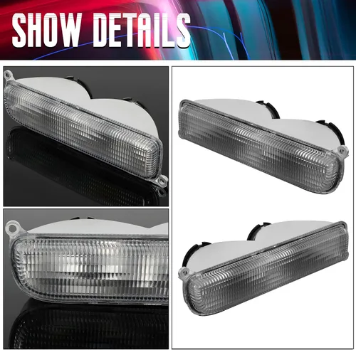 Miniatura 4 de ECOTRIC Luces de esquina + luces de señal compatibles con Jeep Cherokee XJ 1997-2001 solo luces de esquina transparentes y luces de señal