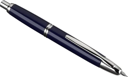 Miniatura 58 de PILOT Vanishing Point Collection - Pluma estilográfica retráctil, color azul carbonesco con detalles de rodio, tinta azul, punta fina (60149)