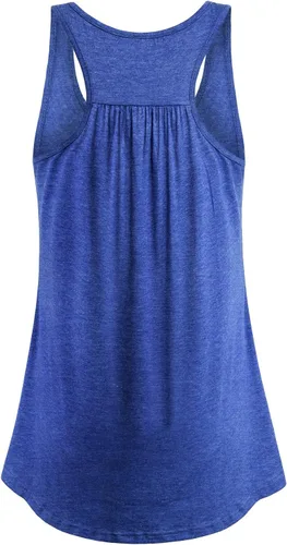 Miniatura 44 de Cestyle - Camiseta sin mangas para mujer, cuello redondo, corte holgado, para entrenamiento