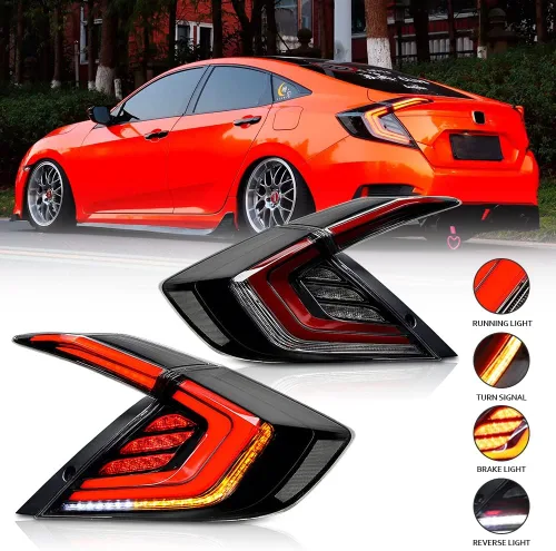 Miniatura 18 de T T-ABC Nuevas luces compatibles con Honda Civic 2006-2026, LX EX EXL Sport Touring Type R, lámpara híbrida de 8ª 10ª generación Accesorios