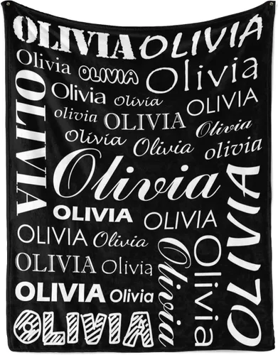Miniatura 14 de Manta personalizada con nombre para niños y adultos, manta de franela personalizada con nombre Color 07