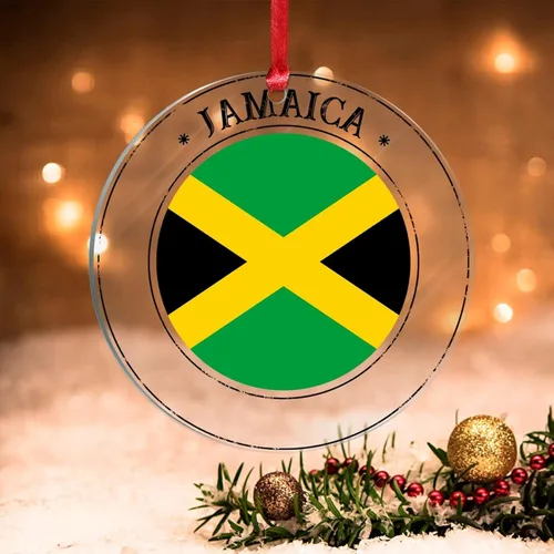 Miniatura 32 de Adornos de Navidad de Kazajstán, bandera de Kazajstán, recuerdo de Navidad, adornos de Navidad acrílicos, bandera nacional, recuerdo de país