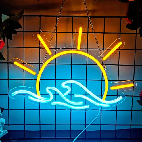 Miniatura 8 de SmilingTown Letreros de neón rosa y blanco para decoración de pared, funciona con USB, luces decorativas de neón de luna y gato para el hogar