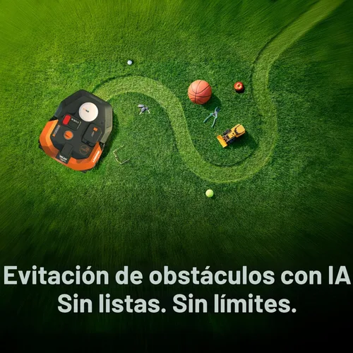 Miniatura 7 de WORX Landroid Vision Cloud Robot cortacésped, sin alambre perimetral, robot cortacésped para 1/4 acre, evitar obstáculos con IA y navegación