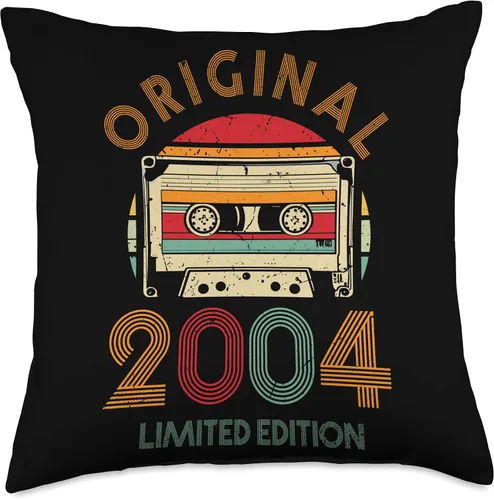 Miniatura 4 de Retro Limited Edition 2004 Cassette Tape 22nd Birthday Throw Pillow