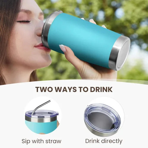 Miniatura 3 de MEWAY - Vaso de 20 onzas para café Azul claro