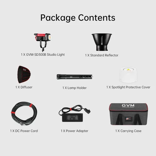 Miniatura 9 de GVM Kit de Iluminación de Video 300W Luces de Estudio Bicolor con Softbox de Montaje Bowens y Soporte CCT 2700K~6800K CRI 97+ Iluminación Continua