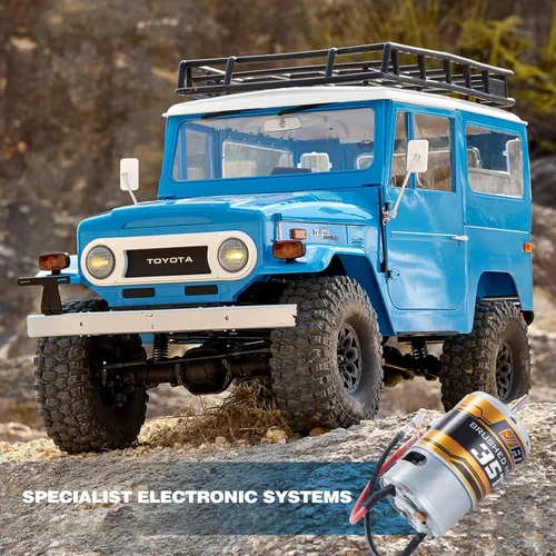 Miniatura 7 de BEEZRC FMS 1/10 RC Crawler FJ40 Toyota con licencia RS 4WD 2.4G Modelo RC Car Hobby 4x4 RC Rock Crawler Offroad RC Truck RC Auto de control remoto
