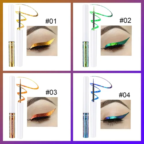 Miniatura 2 de 6 colores Chameleon Liquid Eyeshadow Metallic Glitter Shimmer Eye Shadow Set de Sombras de Ojos Multicromo de larga duración Impermeable Set