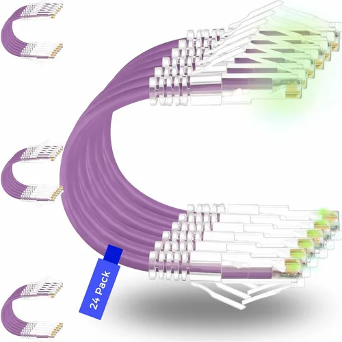 Miniatura 11 de Rapink Patch Cables Cat6/ Cat6a - Cable de conexión Ethernet Cat6 / Cat6a, compatible con 10G, cable de conexión Cat 6 sin enganches para panel
