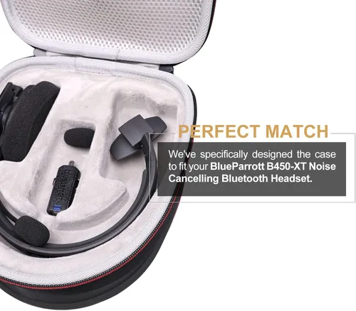 Miniatura 3 de LTGEM - Funda compatible con Bluetooth BlueParrott B450-XT/B350-XT/B550-XT con cancelación de ruido
