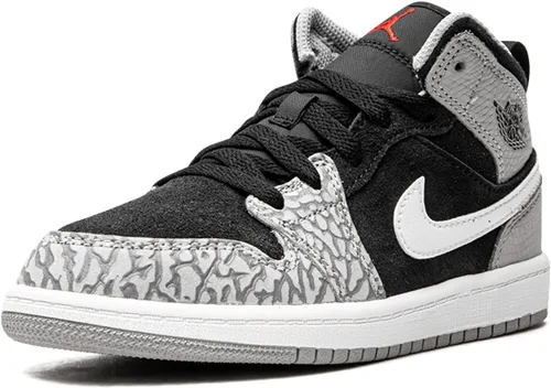 Miniatura 4 de Jordan Preescolar 1 Mid DM6215 016 Estampado de Elefante - Talla 1Y, Crimson BlissRush Naranja