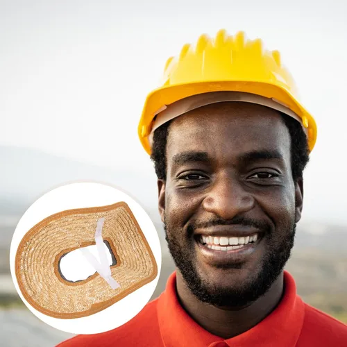 Miniatura 9 de Yardwe Sombrero de visera de ala completa, cubierta de sombrero de construcción, visera dura, repuesto para el sol para los trabajadores, accesorios
