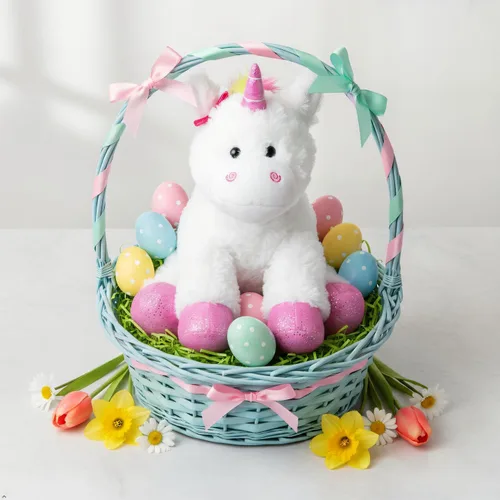 Miniatura 7 de Peluche de unicornio multicolor, de The Petting Zoo (10 pulgadas)