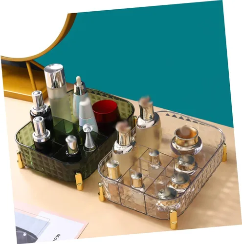 Miniatura 9 de Patrón transparente de lujo para cuidado de la piel y lápiz labial, elegante organizador de baño para almacenamiento de cosméticos para uso en casa