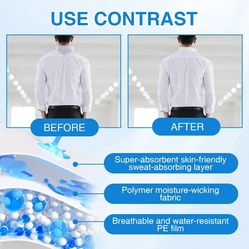 Miniatura 4 de 60 protectores de cuello para camisas de hombre, protector de camisa desechable, adhesivo contra el sudor