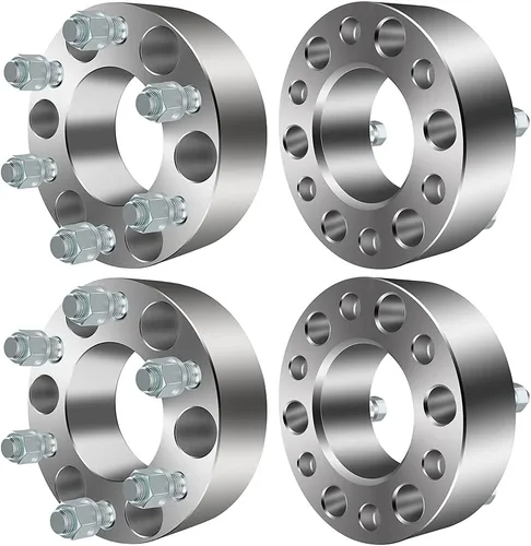 ECCPP 4 espaciadores de rueda de 0.236 x 5.315 in de 2 pulgadas, 6 lengüetas de 6 x 135 a 6 x 135 con pernos de 14 x 2 de 3.429 in para Ford