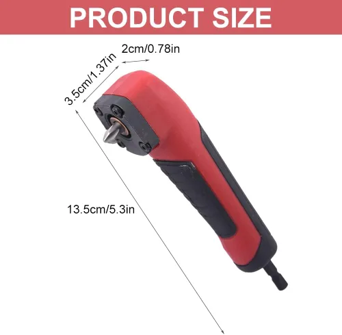 Miniatura 2 de 2 unids accesorio de ángulo recto destornillador eléctrico reparación dispositivo de esquina de 90 grados destornillador adaptador de enchufe