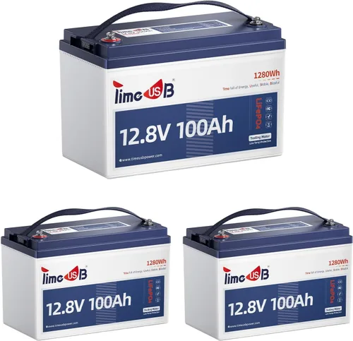 Miniatura 12 de Timeusb Batería marina LiFePO4 de 12 V 100 Ah TM con protección a baja temperatura, BMS de 100 A, más de 15000 ciclos, batería de fosfato de hierro