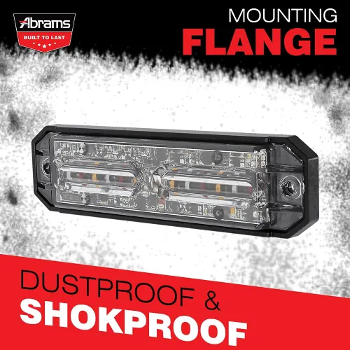 Miniatura 9 de Abrams Ultra Series [Rojo/Blanco] 18W - 6 LED [SAE Clase 1] EMS EMT Vehículo de camión de bomberos [Color dividido] Luz de advertencia