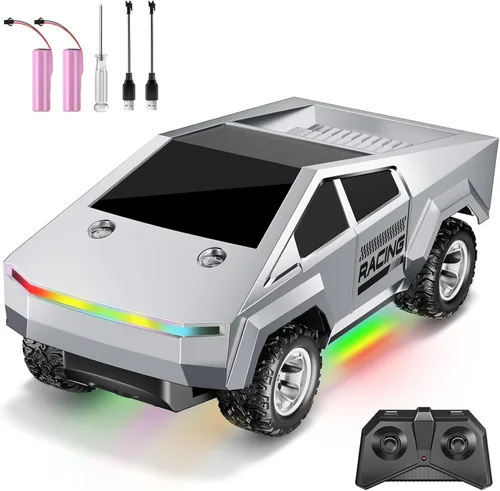Miniatura 10 de 1:24 Coche RC Juguetes, Camión RC Todo Terreno de Alta Velocidad 2WD con Luz y Espacio de Carga, Vehículos Todo Terreno de 2.4GHz Control Remoto
