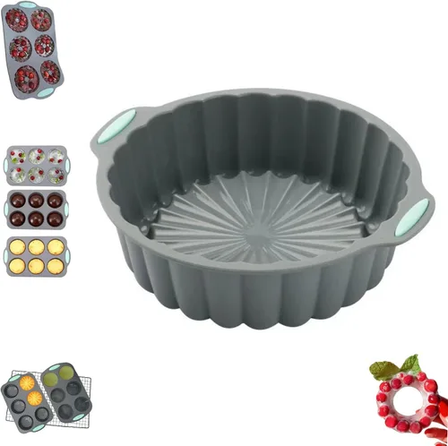 Miniatura 14 de Molde de hielo de corona, bandeja de cubitos de hielo de corona navideña de silicona y conjunto de moldes de copos de nieve, moldes de chocolate