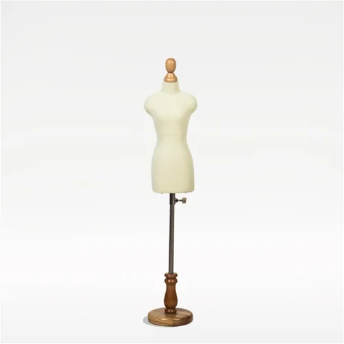 Miniatura 8 de Adjustable Mini Female Mannequin Dress Form with Wooden Base - Perfect for Sewing, Display, Tailoring, Fashion Design, and Crafting - Height