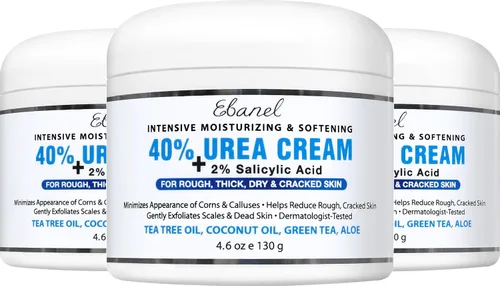 Miniatura 9 de Ebanel Crema de urea 40% más ácido salicílico 2%, crema para pies para talones secos y agrietados, rodillas, codos, manos, removedor de cutículas