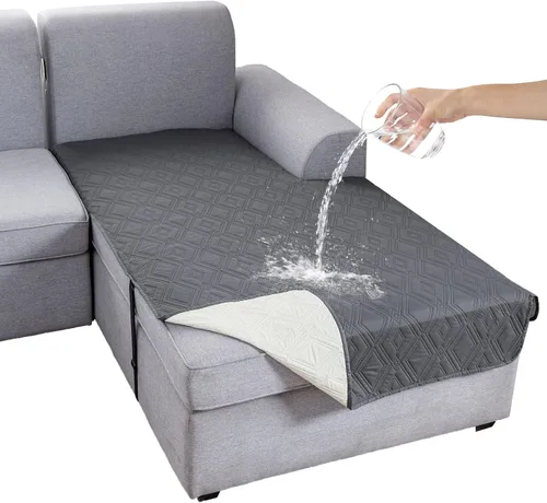 Miniatura 50 de Genina Juego de 2 Fundas de Reposabrazos para Sofá 100% Impermeables, Fundas para Reposabrazos de Sofá, Sillón, Protectores Antideslizantes