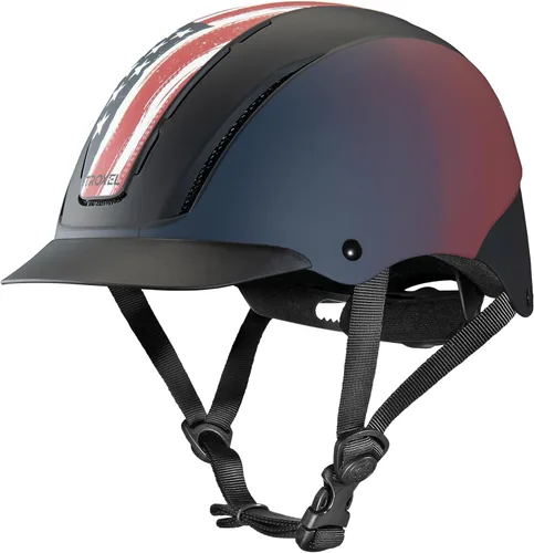 Miniatura 9 de Troxel Spirit - Casco de equitación de cobertura completa, diseño ajustable de perfil bajo, equipo de equitación de seguridad Negro