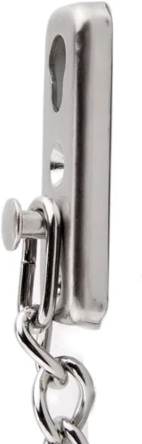 Miniatura 3 de Cerradura de puerta de cadena de acero inoxidable, resistente pestillo interior de la puerta, cerradura de puerta sin llave, añade seguridad Plateado