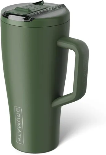 Miniatura 55 de BrüMate Era Flip - Vaso de 30 onzas con tapa con pajilla cubierta 100 % a prueba de fugas, popote higiénico cubierto, botella de agua de acero