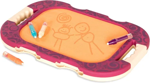 Miniatura 8 de B. toys Tablero de dibujo de agua, juguete de viaje portátil, 4 bolígrafos, tablero de doble cara para niños pequeños, niños mayores de 18 meses