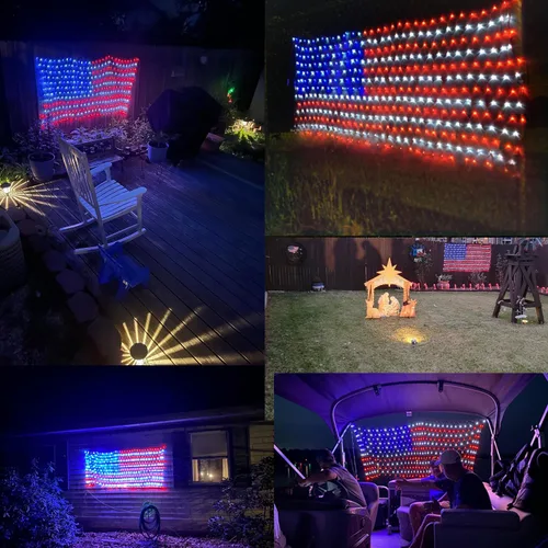 Miniatura 2 de Cortina de 300 luces LED, 9.8 x 9.8 pies, 8 modos de configuración, con certificado UL, tira de luces parpadeantes de enchufar para el hogar