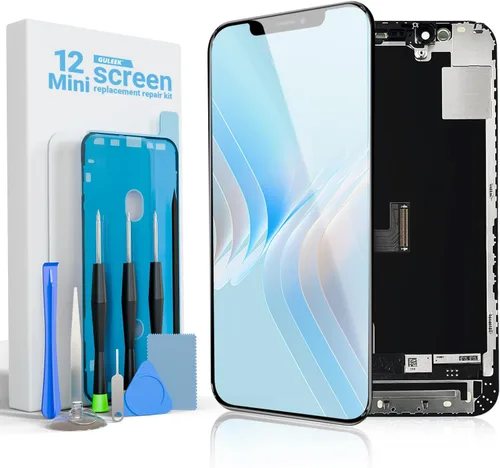 Reemplazo de pantalla LCD de 5.4 pulgadas para iPhone 12, montaje digitalizador táctil 3D con herramientas de reparación, protector de pantalla de