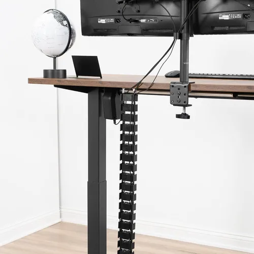 Miniatura 5 de VIVO Kit de gestión de cables para debajo del escritorio Vertebrae, organizador de cables flexible de cuatro entradas ajustables para oficina