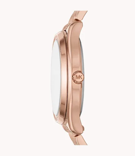 Miniatura 3 de Michael Kors MK7085 - Reloj de aleación de tono oro rosa de tres agujas para mujer