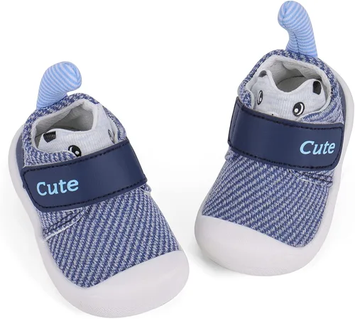 Miniatura 4 de Zapatos de bebé para niño y niña, zapatos de malla transpirable para caminar, suela de goma antideslizante, zapatos de cuna para primeros pasos