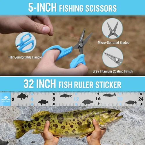 Miniatura 5 de Mossy Oak Fishing Tools Kit- Fishing Plier, Fish Lip Gripper, Multifunctional Fishing Hook Remover with Lanyards Sheath, Saltwater Resistant Fishing