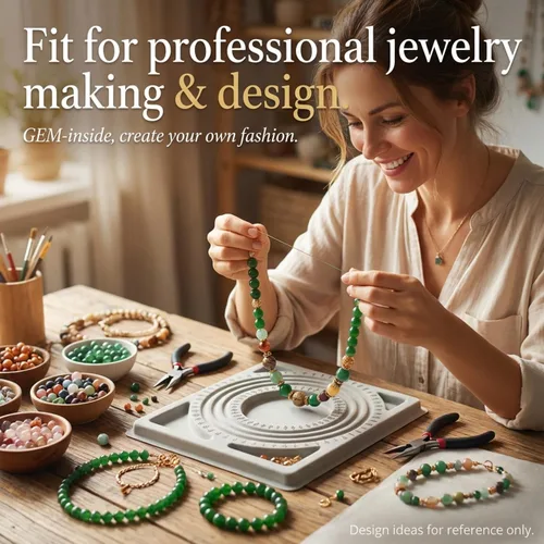 Miniatura 6 de GEM-Inside Cuentas sueltas de jade verde natural de 3 mm de Taiwán para fabricación de joyas DIY, cuentas pequeñas espaciadoras de 38 cm Jade verde