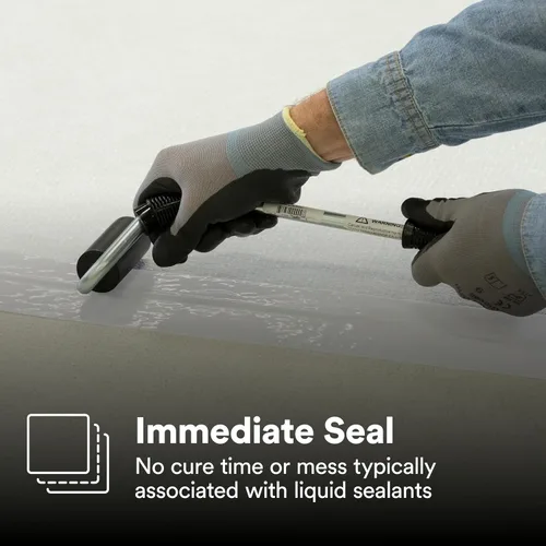 Miniatura 7 de 3M White Extreme Sealing Tape 4411W+ - 3 pulgadas x 36 yardas, 1 rollo - Alto rendimiento, impermeable, duradero, adhesivo acrílico de una sola cara